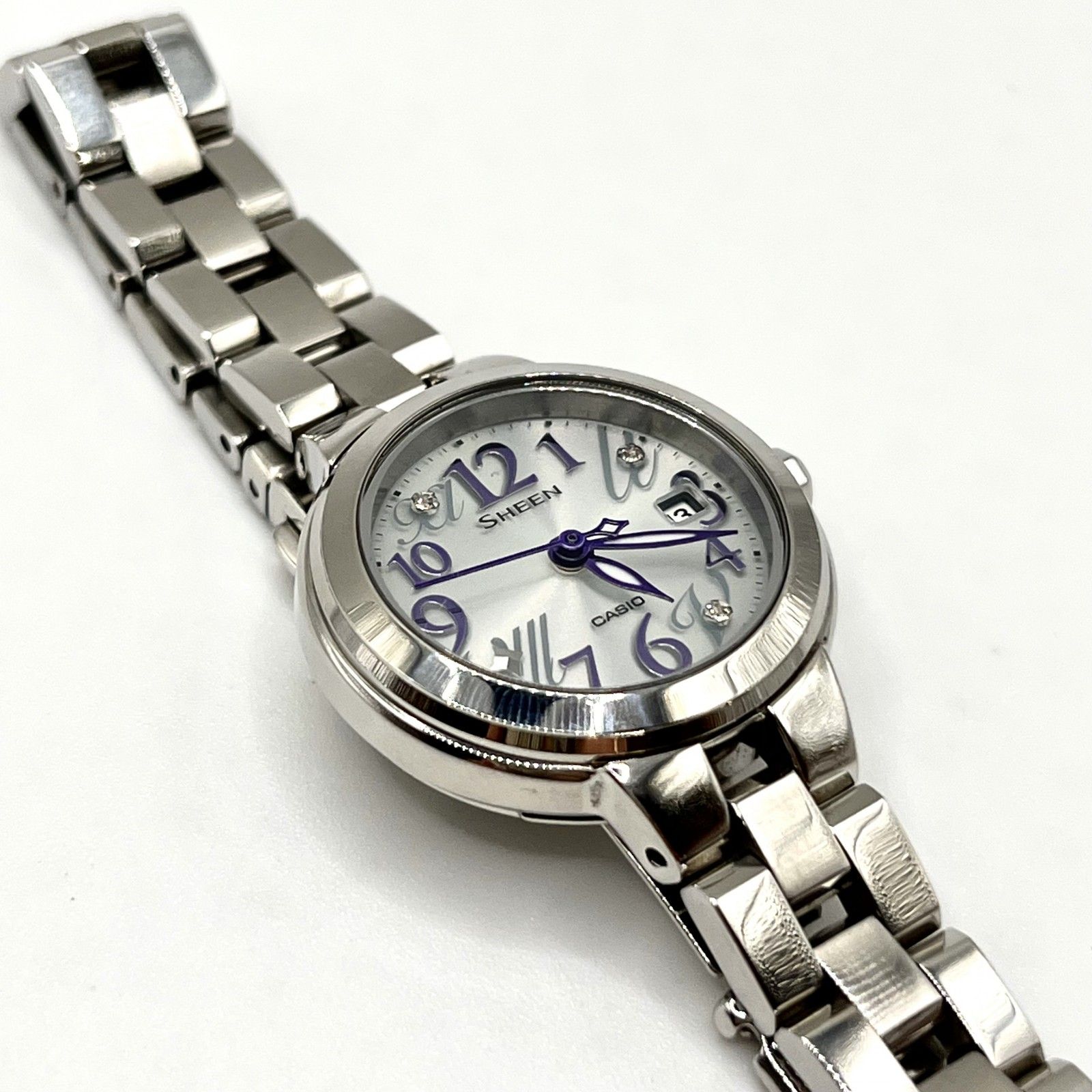 美品/稼働品】 casio カシオ シーン ソーラー 腕時計 レディース