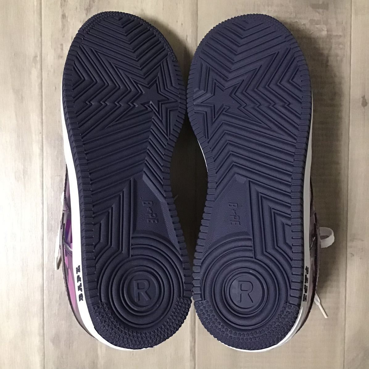 ☆新品☆ BAPESTA エナメル スニーカー 27cm US9 purple camo a 