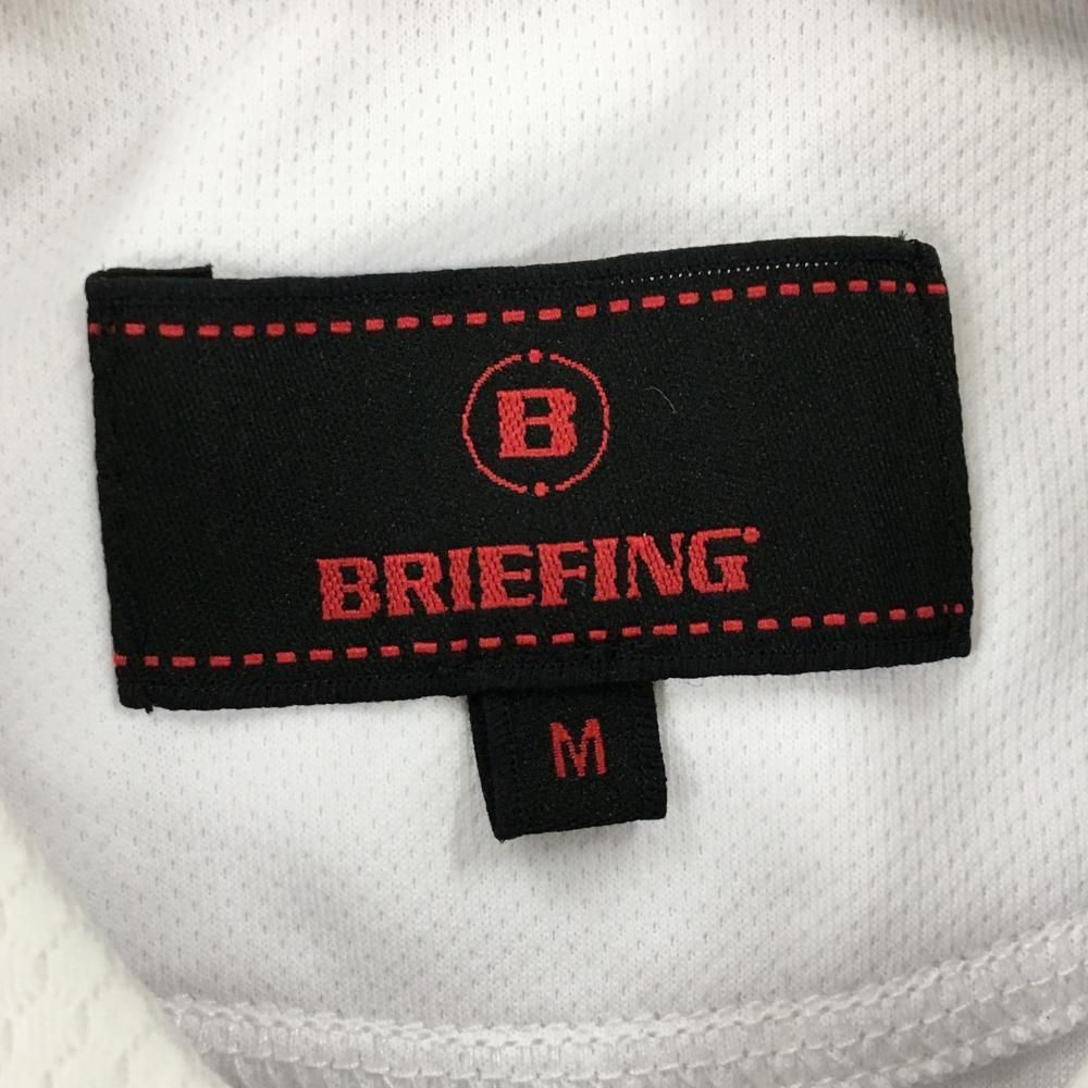 ブリーフィング 半袖ポロシャツ 白 バックロゴ メンズ M ゴルフ