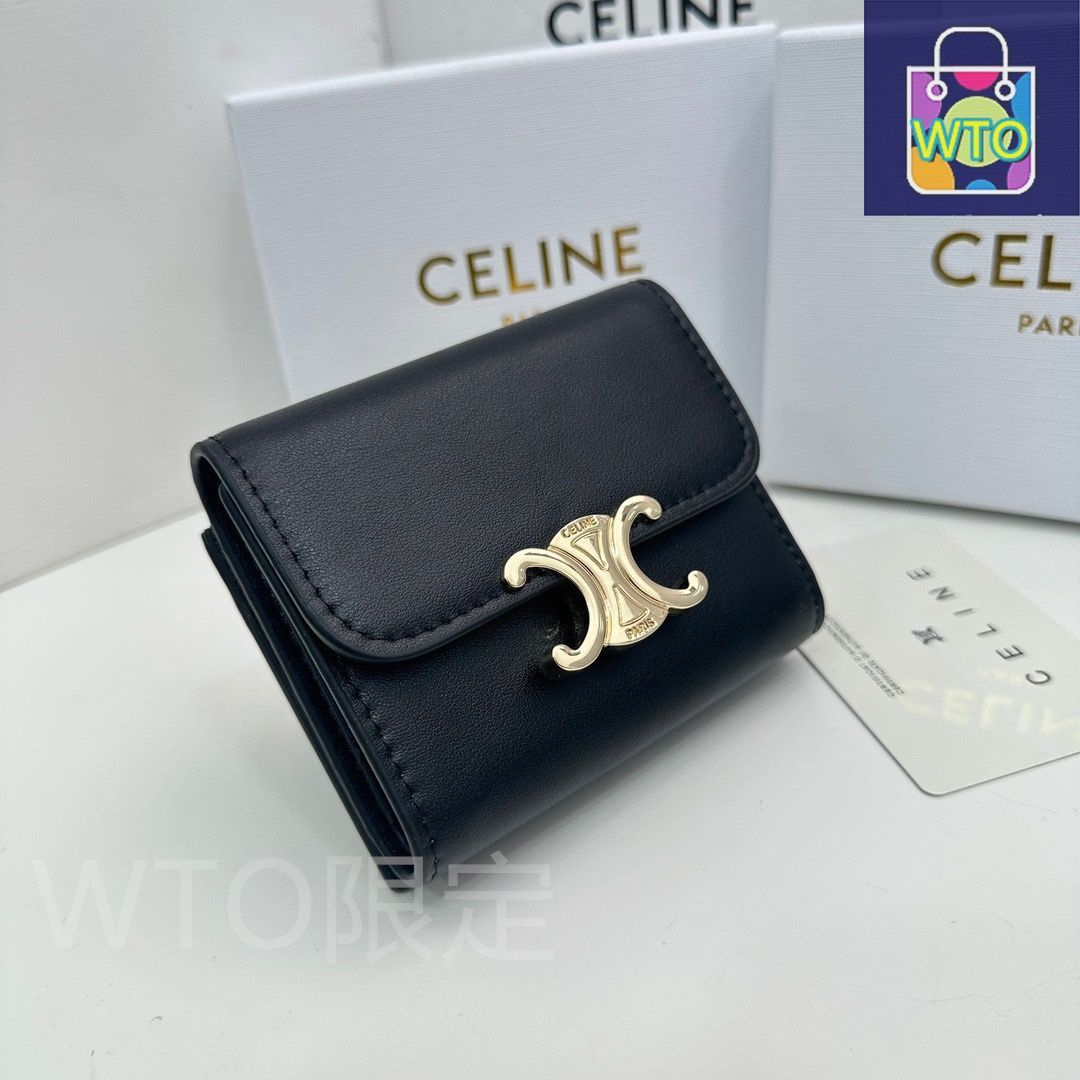 今日特価】Celine セリーヌ 凱旋門ショート財布セット 頭層牛皮