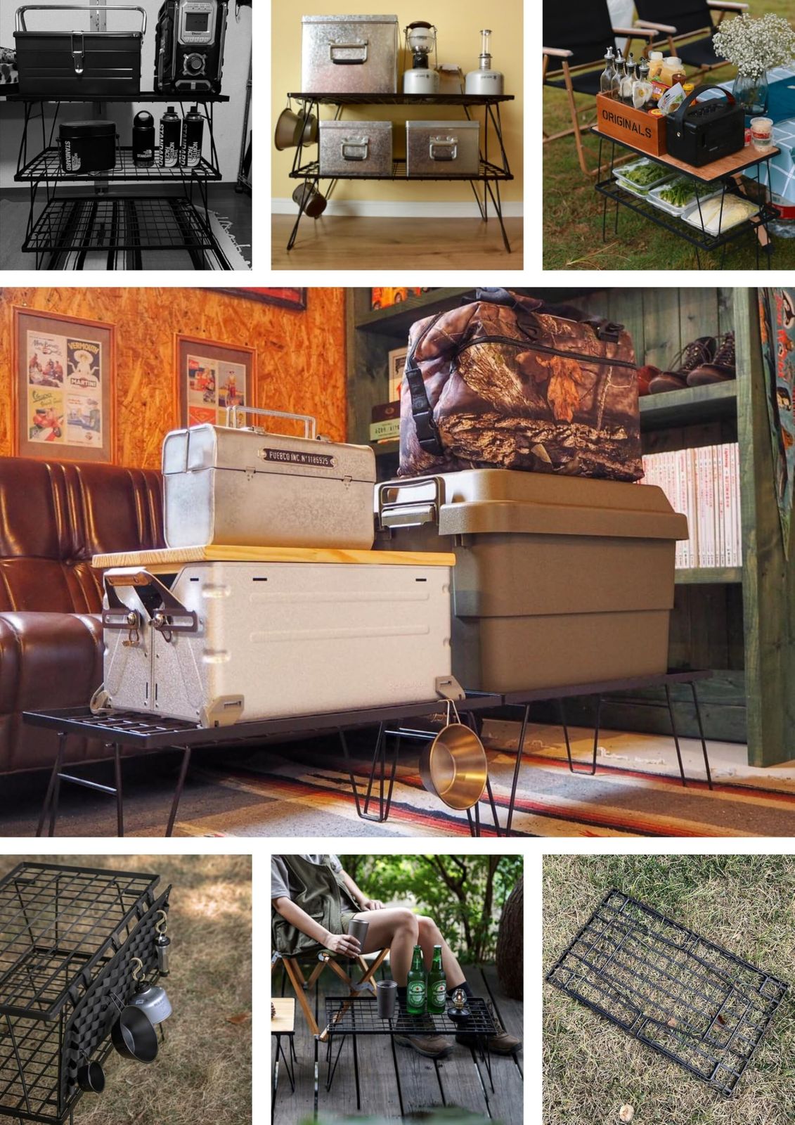 迅速発送 キャンピングムーン CAMPING MOON フィールドラック グラウンド 折り畳み 黒メッキスチール製 T-230 HRDEVELOPMENT_JP