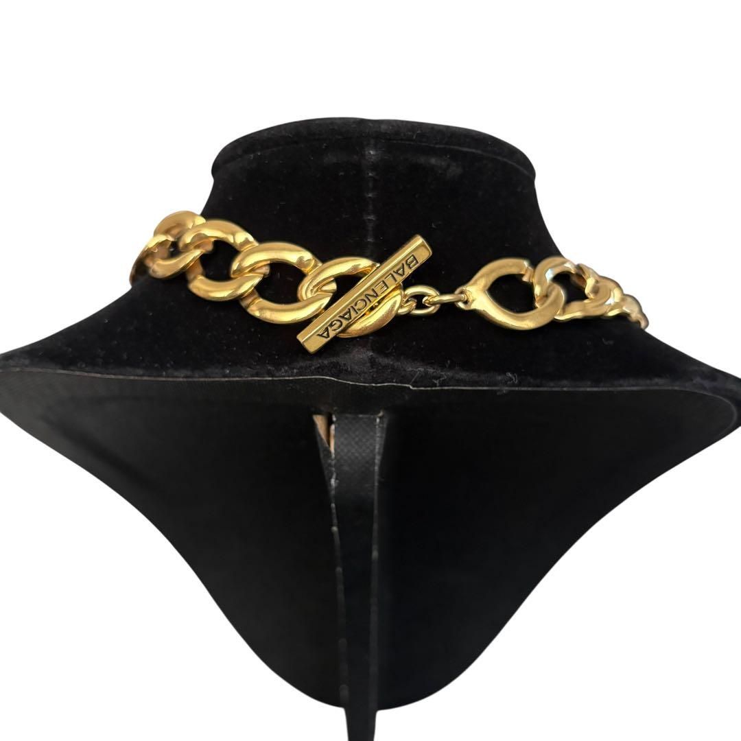 【BALENCIAGA】BBアイコングルネットネックレス 美品 BALENCIAGA バレンシアガ BB ICON ロゴ アイコン