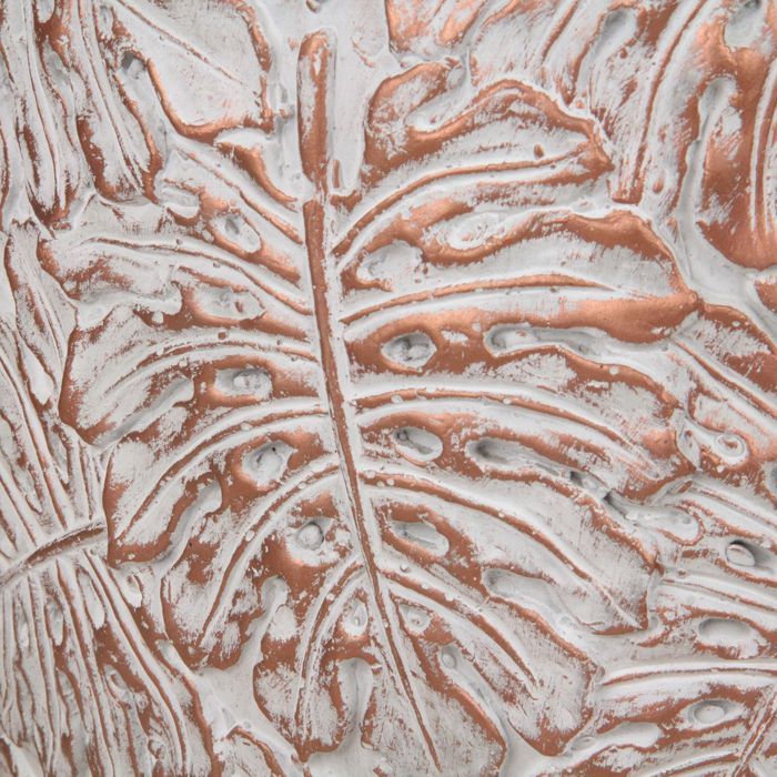 直径40cm 植木鉢 おしゃれ ファイバーセメントポット ホワイト系 模様付き L 30リットル 鉢カバー 10号鉢用 モンステラ