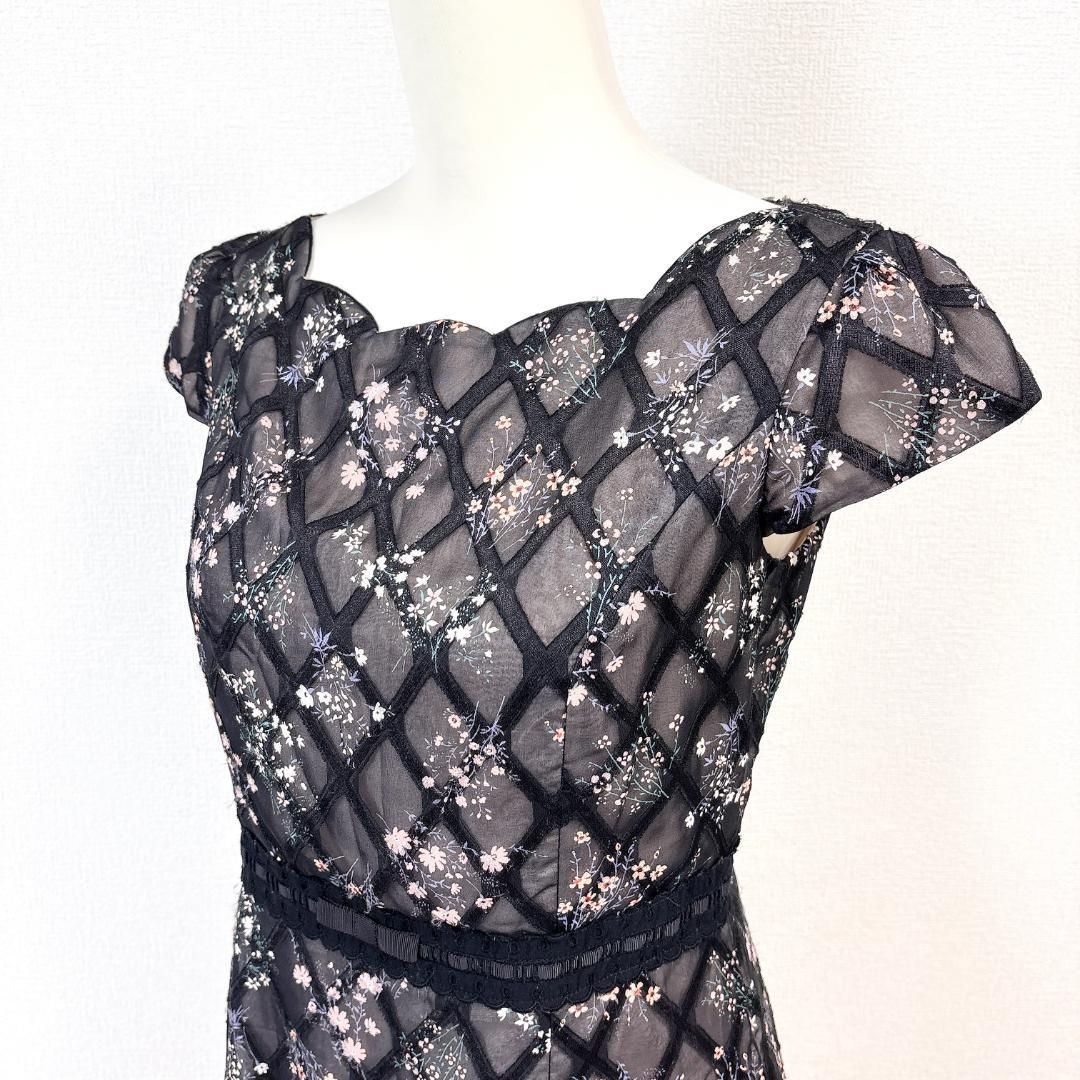 チェック 小花柄