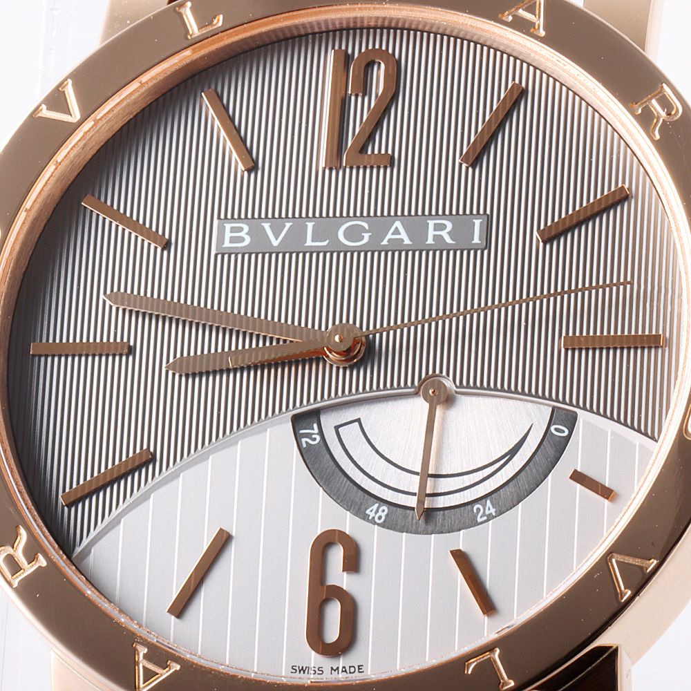 BVLGARI ブルガリ ブルガリブルガリ リザーブ ド マルシェ BB43SRM メンズ 腕時計 ブルガリ ブルガリローマ フィニッシモ パワーリザーブ アリゲーター