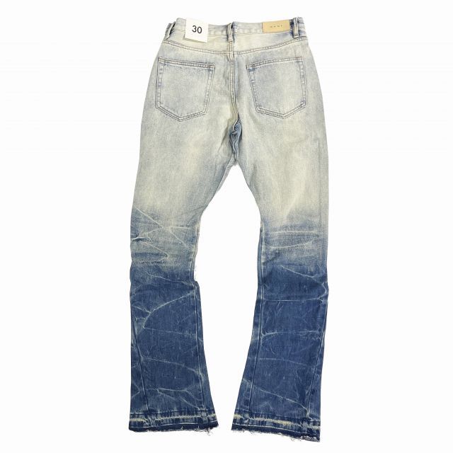 【送料無料】mnml B594 SUN FLARE デニム パンツ フレアカット ブーツカット ブルー 青 DENIM PANTS Blue ミニマル