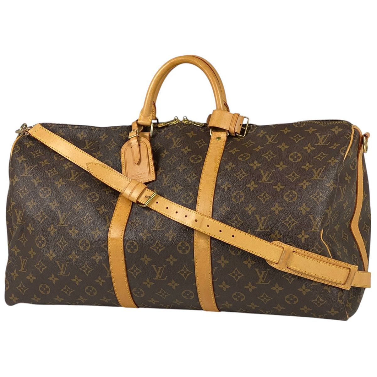 ルイ ヴィトン Louis Vuitton キーポル バンドリエール 55 旅行 2WAY ショルダーバッグ ボストンバッグ モノグラム ブラウン M41414 レディース