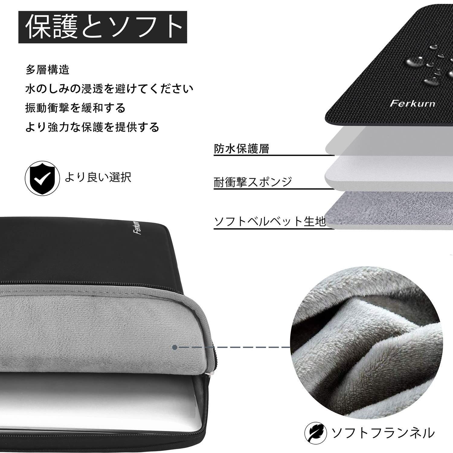 【人気商品】ブラック 16インチ 15.6 15 パソコンカバー 対応 シリーズ/Asus/Lenovo/レノボ/Dell/レッツノート/HP/NEC/Dynabook/Acer/富士通 Air/Pro/iPad/Surface/Chromebook MacB