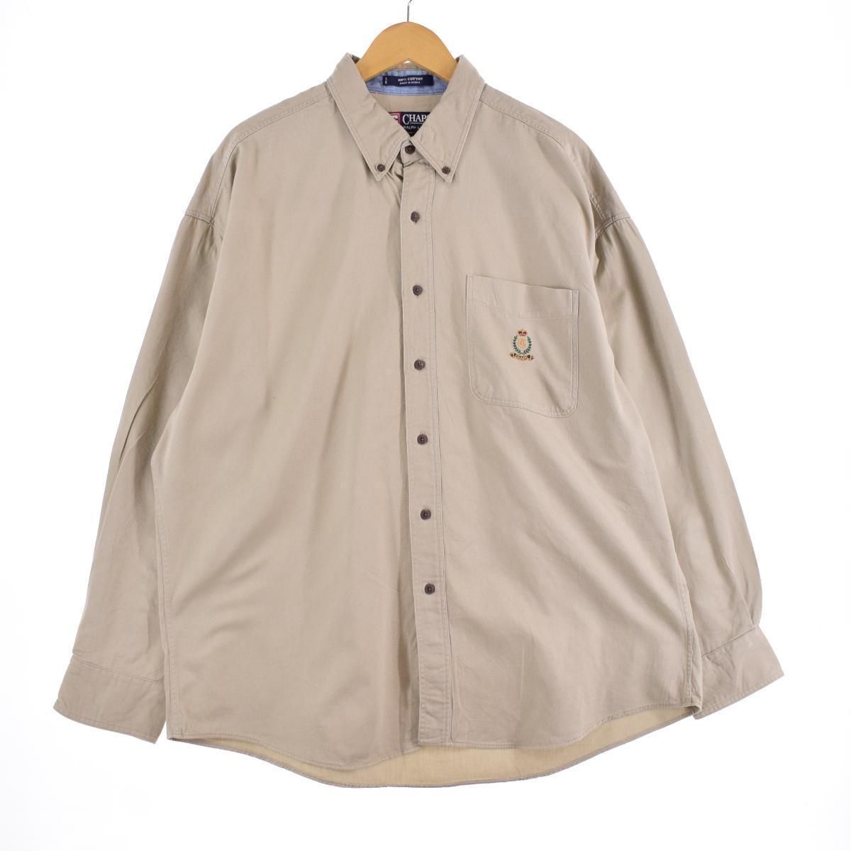 古着 90年代 ラルフローレン Ralph Lauren CHAPS チャップス 長袖 ボタンダウンシャツ メンズXL ヴィンテージ/eaa322106