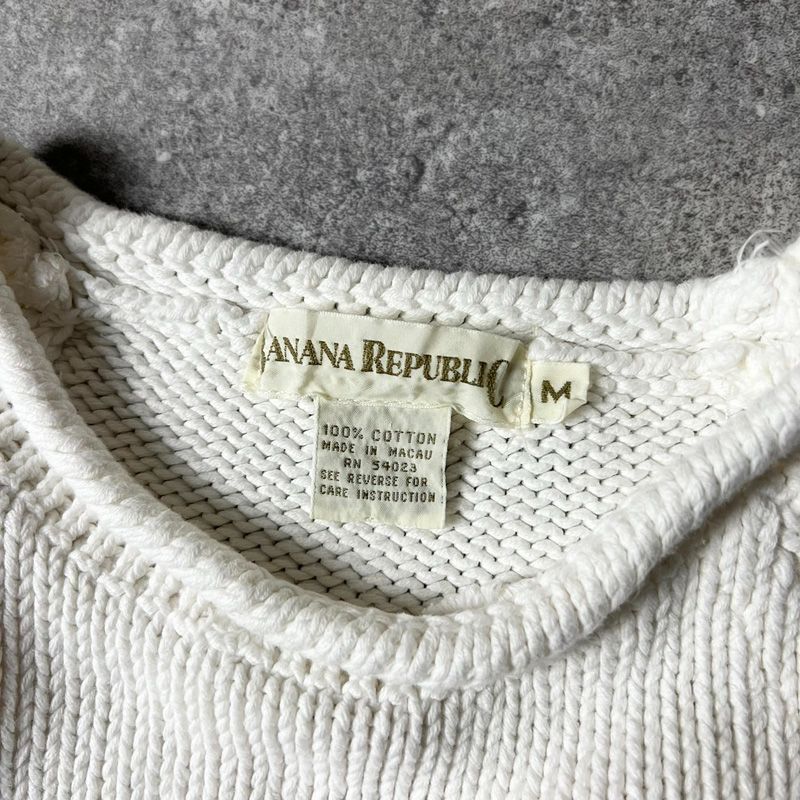 90s BANANA REPUBLIC ロールネック コットン ニット セーター M / 90 