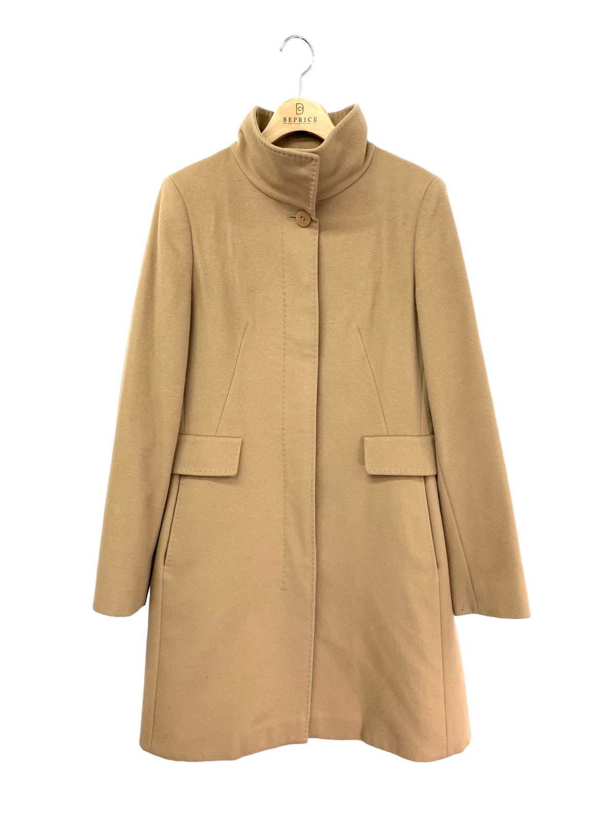マックスマーラスタジオ 60860609 コート 42 キャメル スタンドカラー