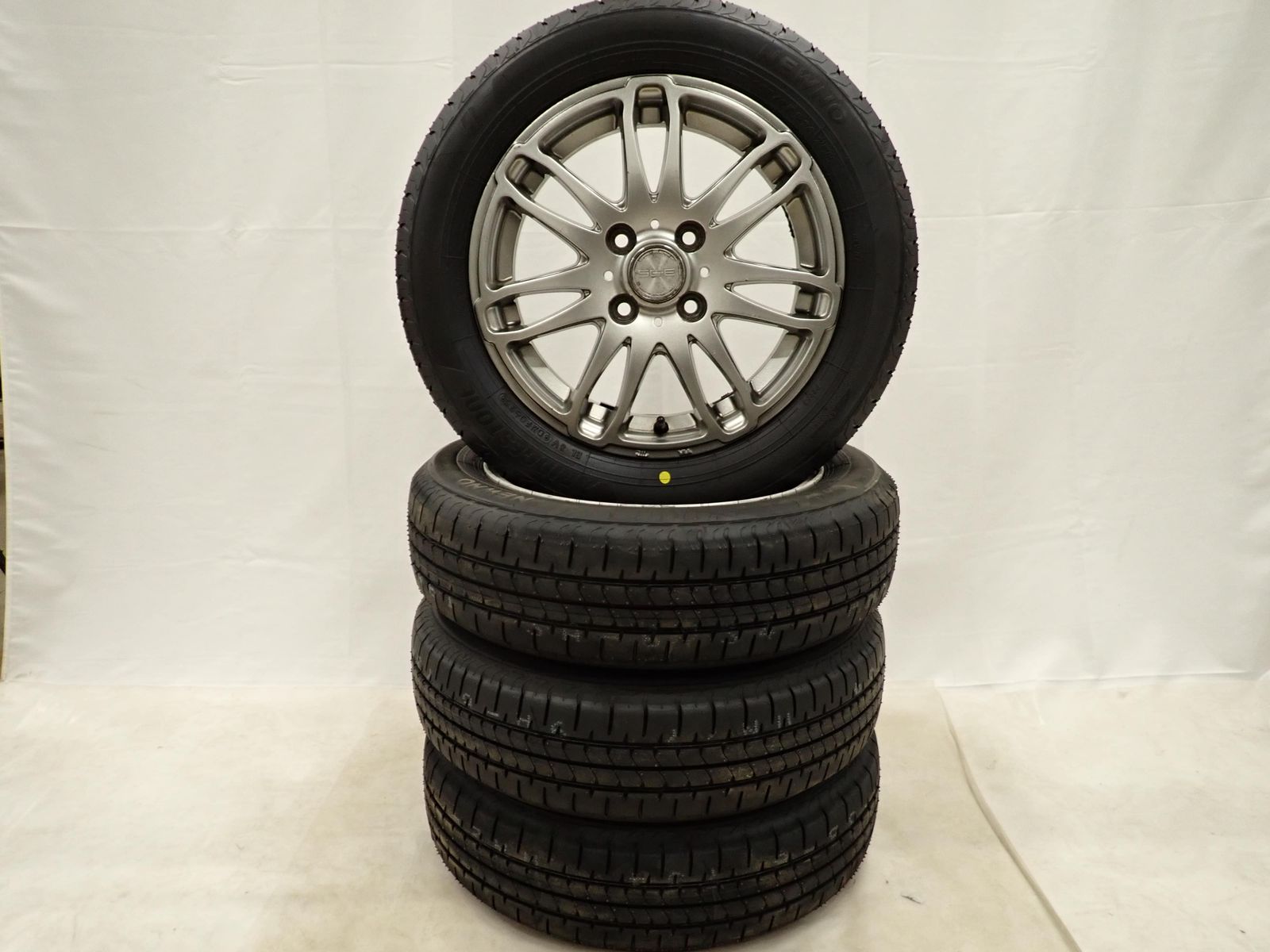 夏4本価格 製 会社宛 155|65R14×4.5J 75H ブリヂストン ECOPIA NEWNO アルミ デイズ ワゴンR アルト タント NO D5887
