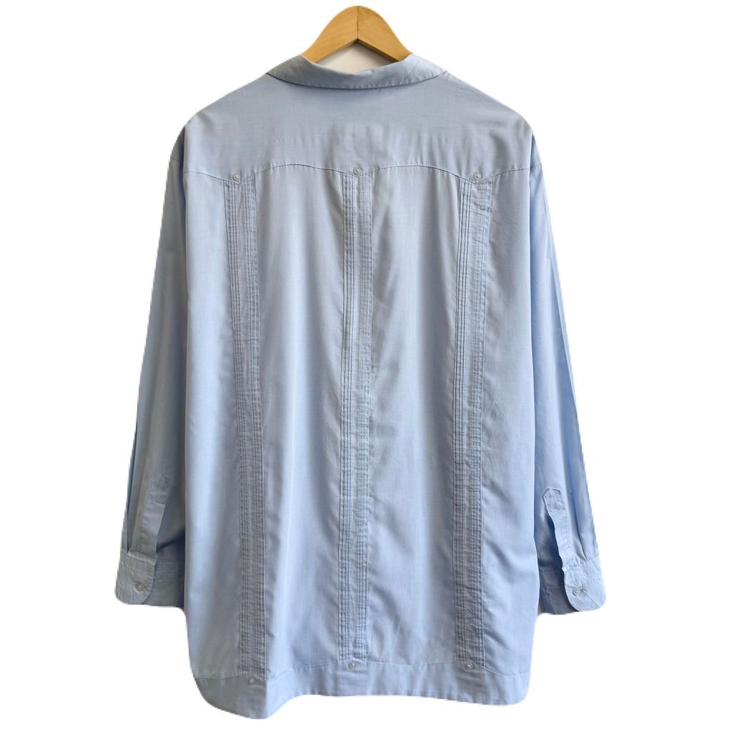 MACKINTOSH キューバシャツ XLサイズ CABANA キューバシャツ ラインシャツ 2XL 紺 白 ネイビー