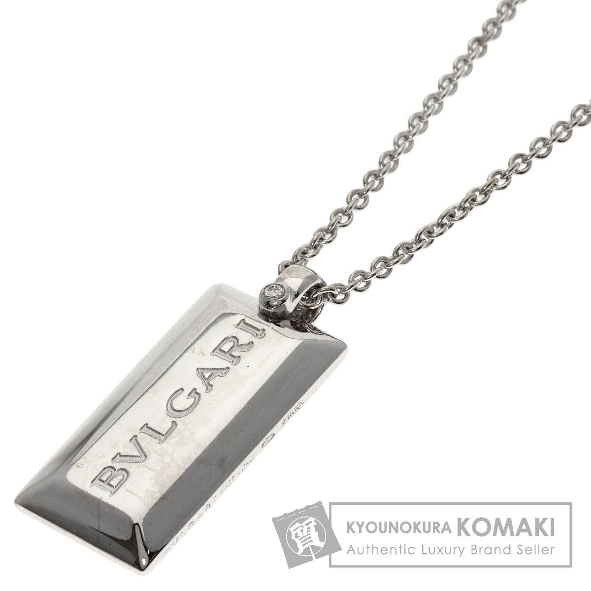 BVLGARI ブルガリ インゴッド 1P ダイヤモンド ネックレス K18WG  