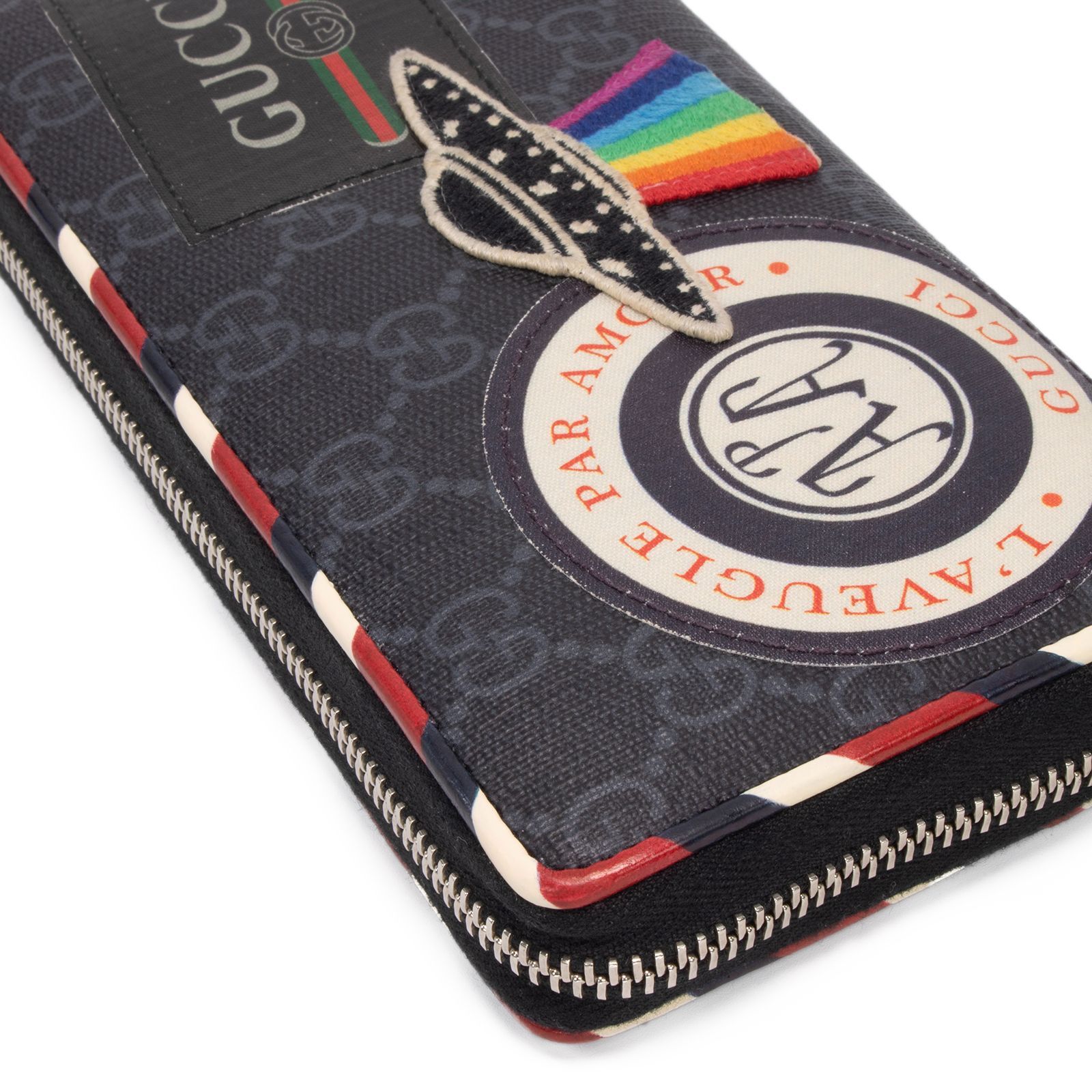 本物 送料無料 グッチ 長財布 ラウンドファスナー メンズ 2018年春夏