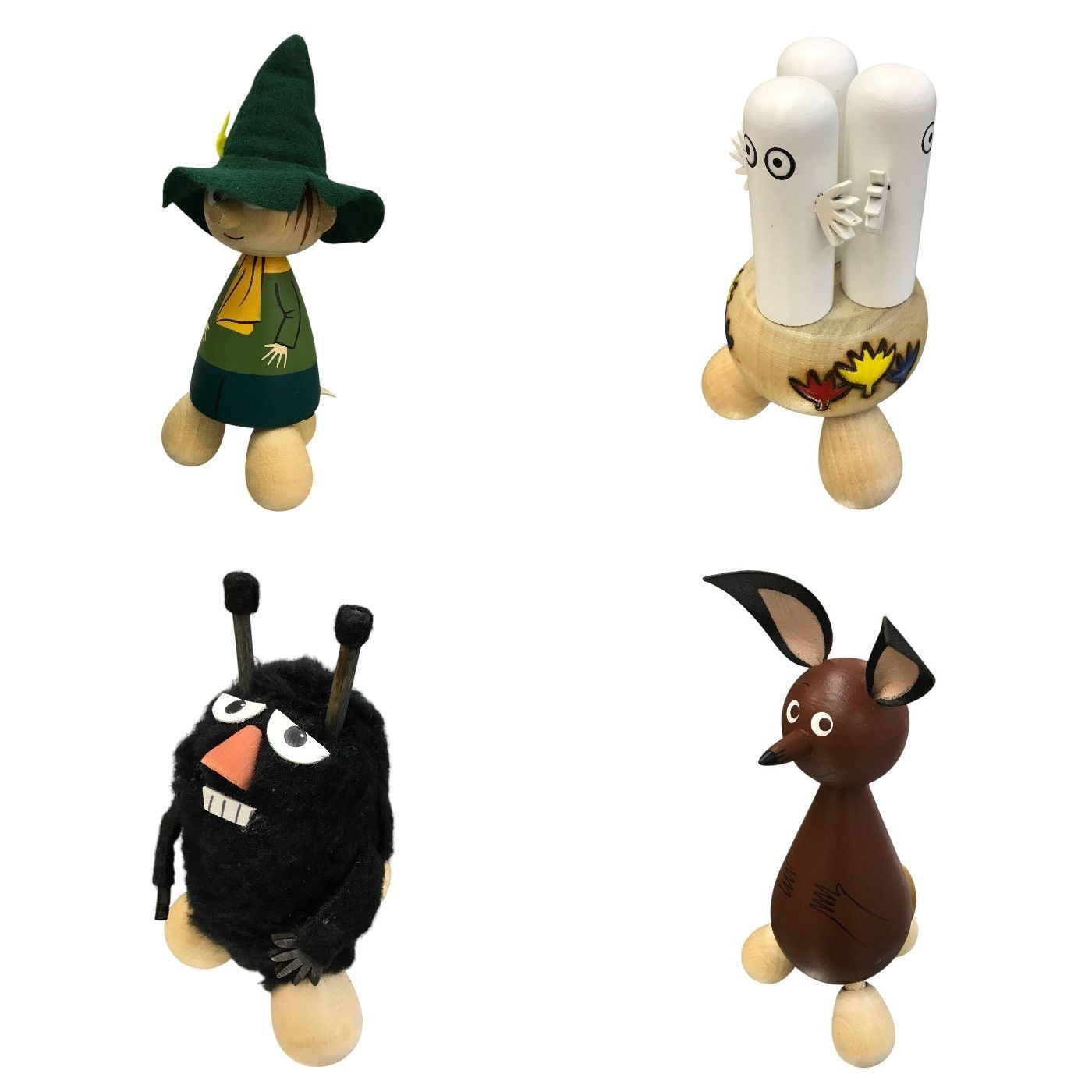 Q5　北欧　ムーミン 木製フィギュアセット　置物 ツボ押し 人形　アクタス ムーミン 木製 置物 ツボ押し 人形 - メルカリ