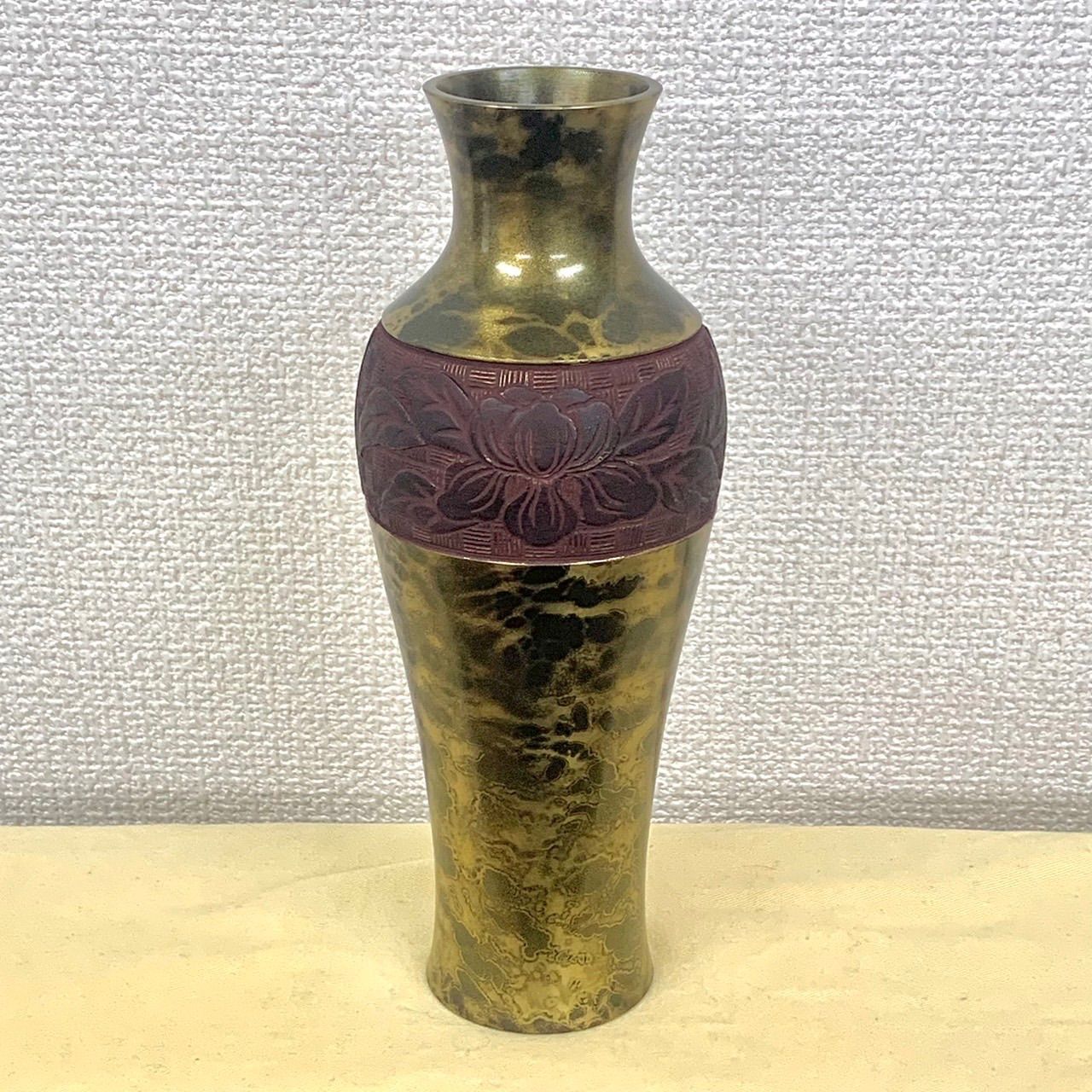 割引販促華道具 金工 銅製 獅子 花瓶 花入 花生 花器 銅器 細密彫刻 骨董品 美術品 8563tcy 花器