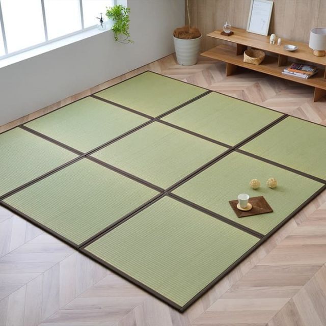 純国産 い草 日本製 置き畳 ユニット畳 簡単 和室 約82×164×1.7cm 軽量 ジョイント付き