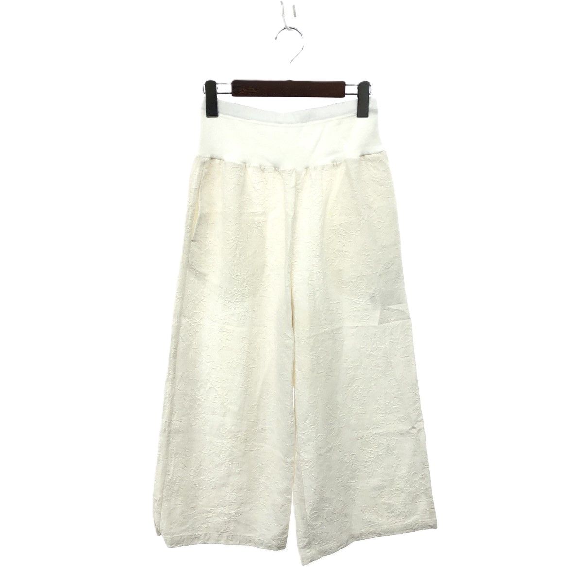 良好 BEARDSLEY ビアズリー リネン混ジャガードウエストリブ パンツ