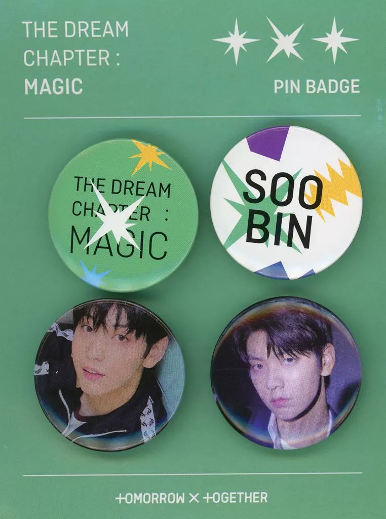 中古】バッジ・ピンズ スビン(TOMORROW X TOGETHER) 缶バッジ4個セット