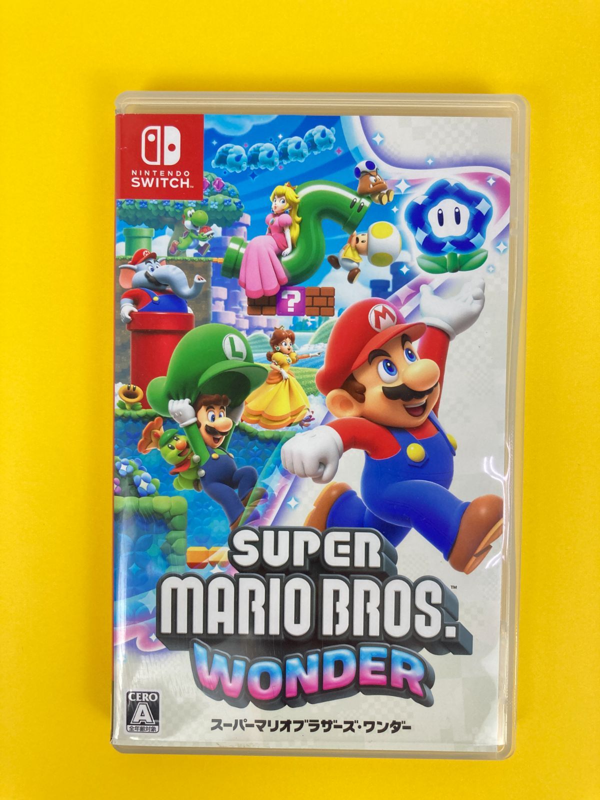 NintendoSwitchLiteグレー マリオブラザーズワンダーのカセット付