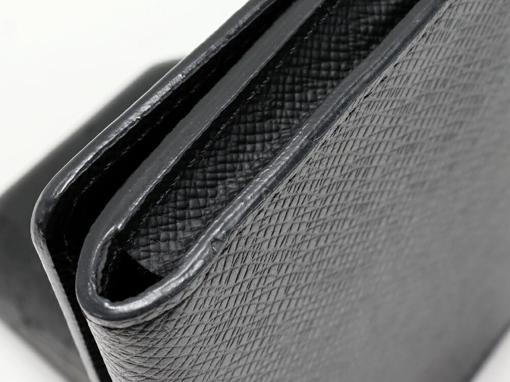 ルイヴィトン マチ付き名刺入れ カードケース タイガ ノワール アンヴェロップ カルト ドゥ ヴィジット イニシャル A 入り M 64595