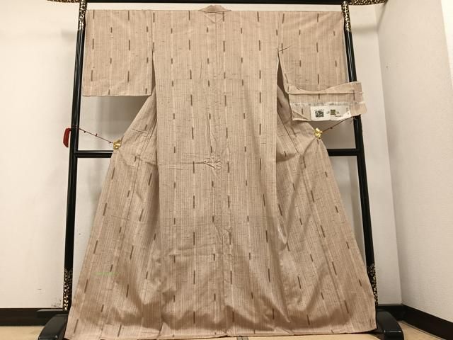 平和屋着物●上質な紬　白鷹山ぜんまい糸　間道　正絹　逸品　AABC1731ph 平和屋着物○上質な紬 白鷹山ぜんまい糸 間道 正絹 逸品 AABC1731ph