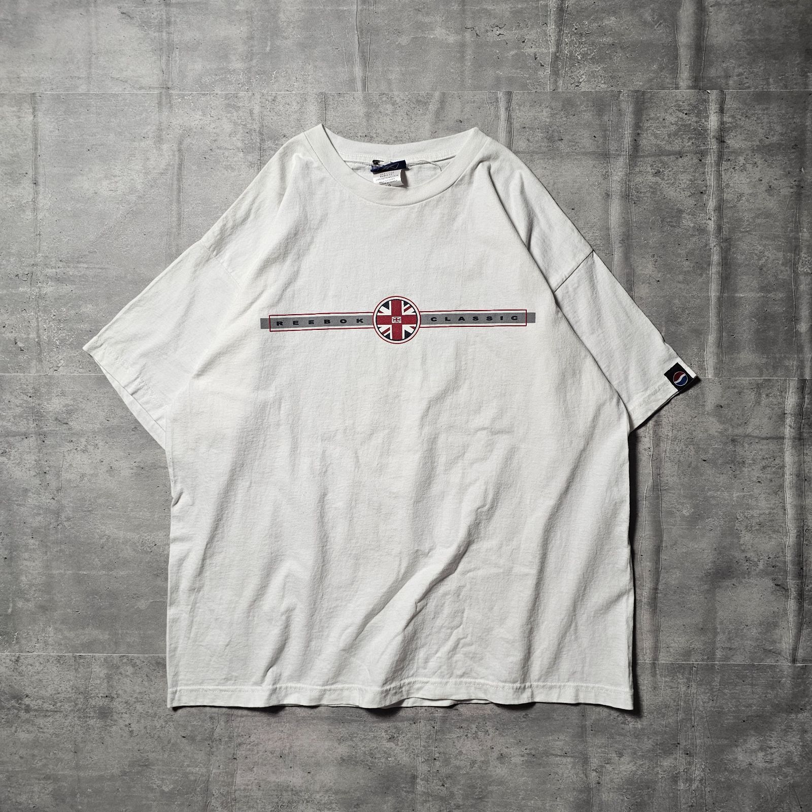 90s Reebok リーボック 切替デザイン ポロシャツ 白 リンガー 90s Reebok リーボック 切替デザイン ポロシャツ 白 リンガー