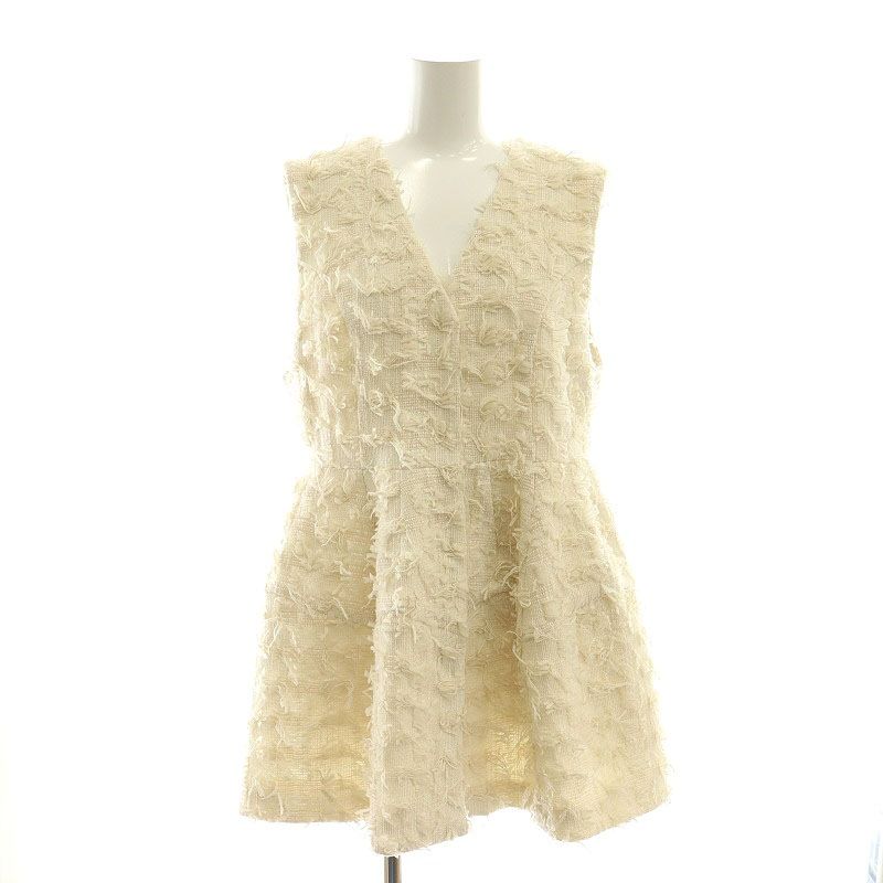 カデュネ CADUNE 24SS ペプラムジレ ノースリーブ 38 M オフ 