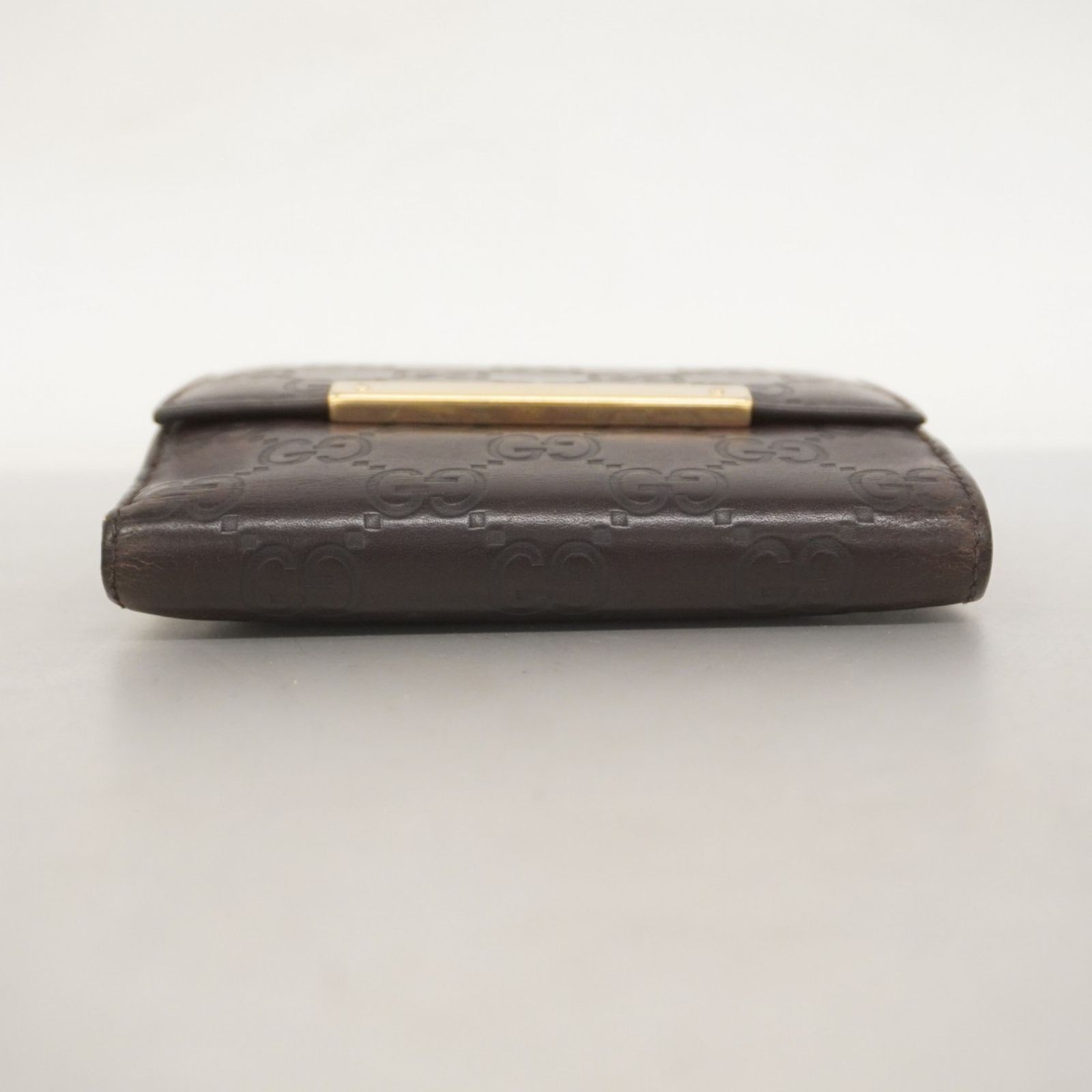 グッチ Gucci グッチ 財布 グッチシマ 112664 レザー ブラウン シャンパンレディース