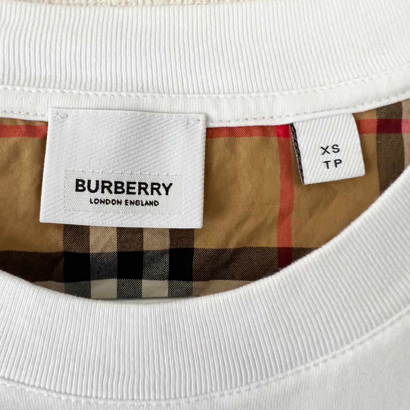 Burberry バーバリー Tシャツ 現行モデル ノバチェック ホワイト