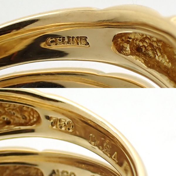 CELINE ダイヤモンド リング 750 K18 イエローゴールド 0.24ct CELINE ダイヤモンド リング 750 K18 イエローゴールド 0.24ct