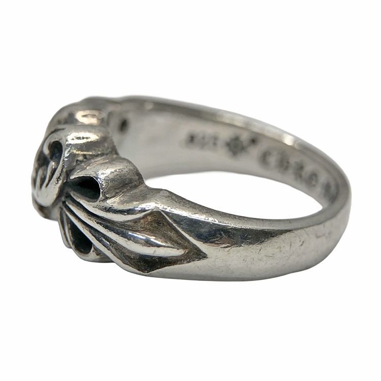 Chrome Hearts クロムハーツ FLORAL CRS HEART フローラル ハート リング 指輪 約21号 SV925 シルバー