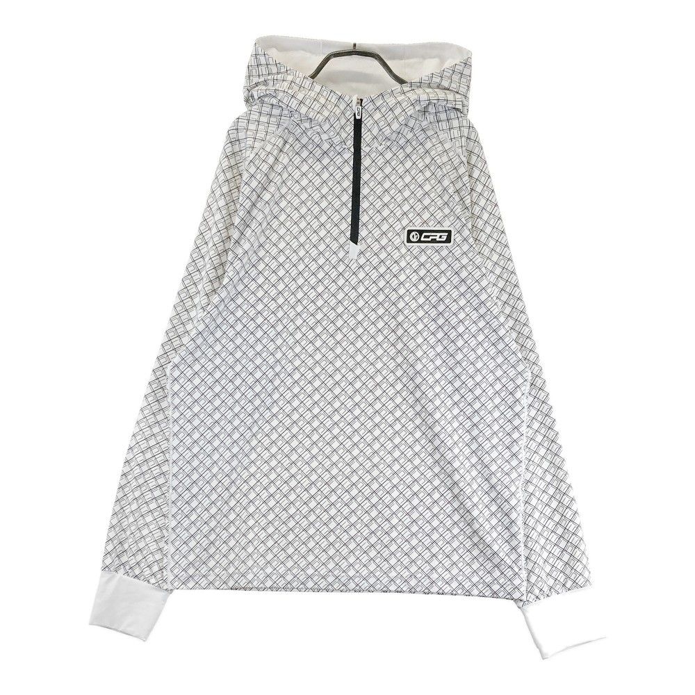 サイズ：3 CPG GOLF シーピージーゴルフ  フード付き ハーフジップ 長袖Tシャツ 総柄 ホワイト系 [240101372083] ゴルフウェア メンズ ストスト サイズ：3 CPG GOLF シーピージーゴルフ フード付き ハーフ