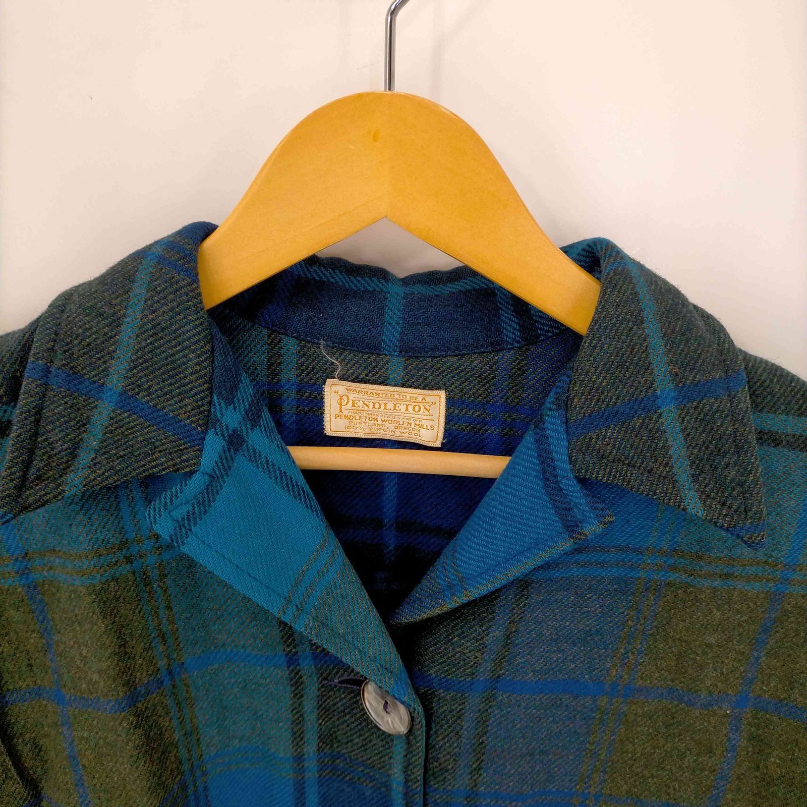 ペンドルトン PENDLETON 50S~60S 白タグ シェルデカボタン