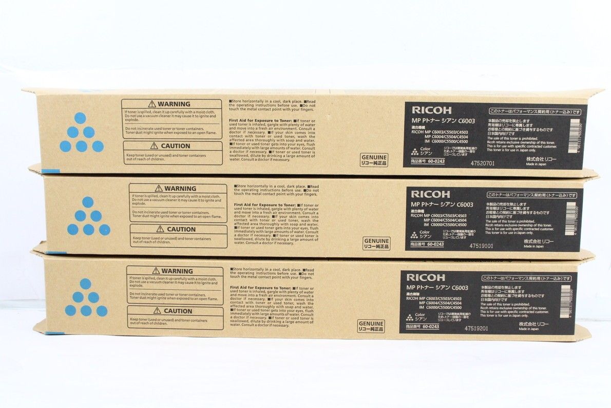 未使用 RICOH 純正 トナー C6003 4色12本（シアン・マゼンタ