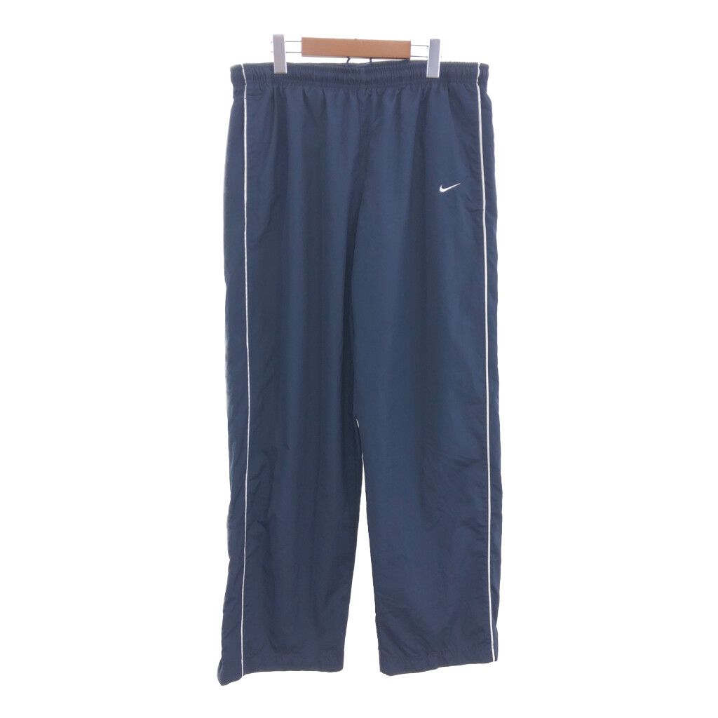NIKE ナイキ スウォッシュロゴ ライン パンツ ボトムス カジュアル スポーツ ネイビー (メンズ XL) 中古 古着 P9960