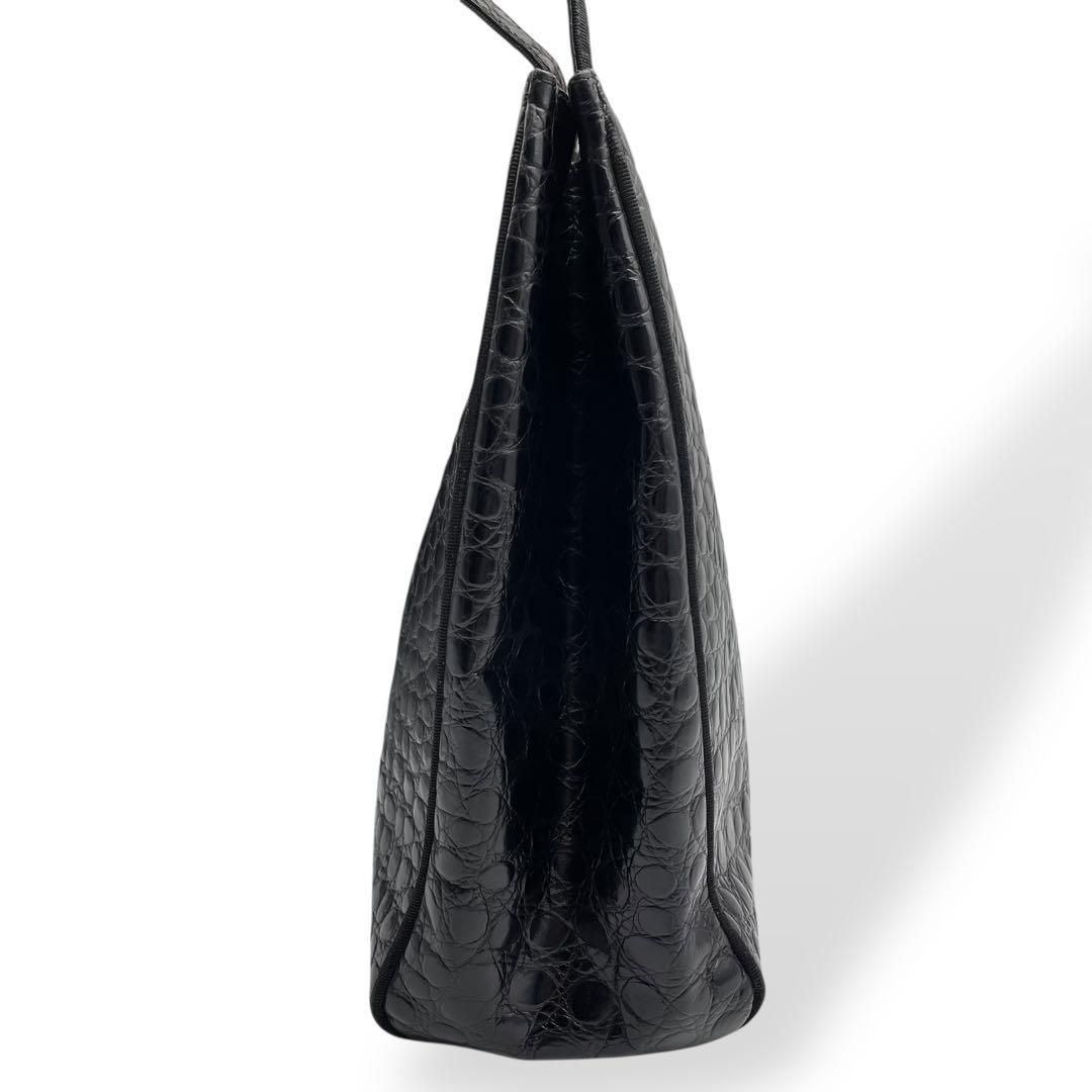 美品 Salvatore Ferragamo ヴァラ トートバッグ クロコ型押し