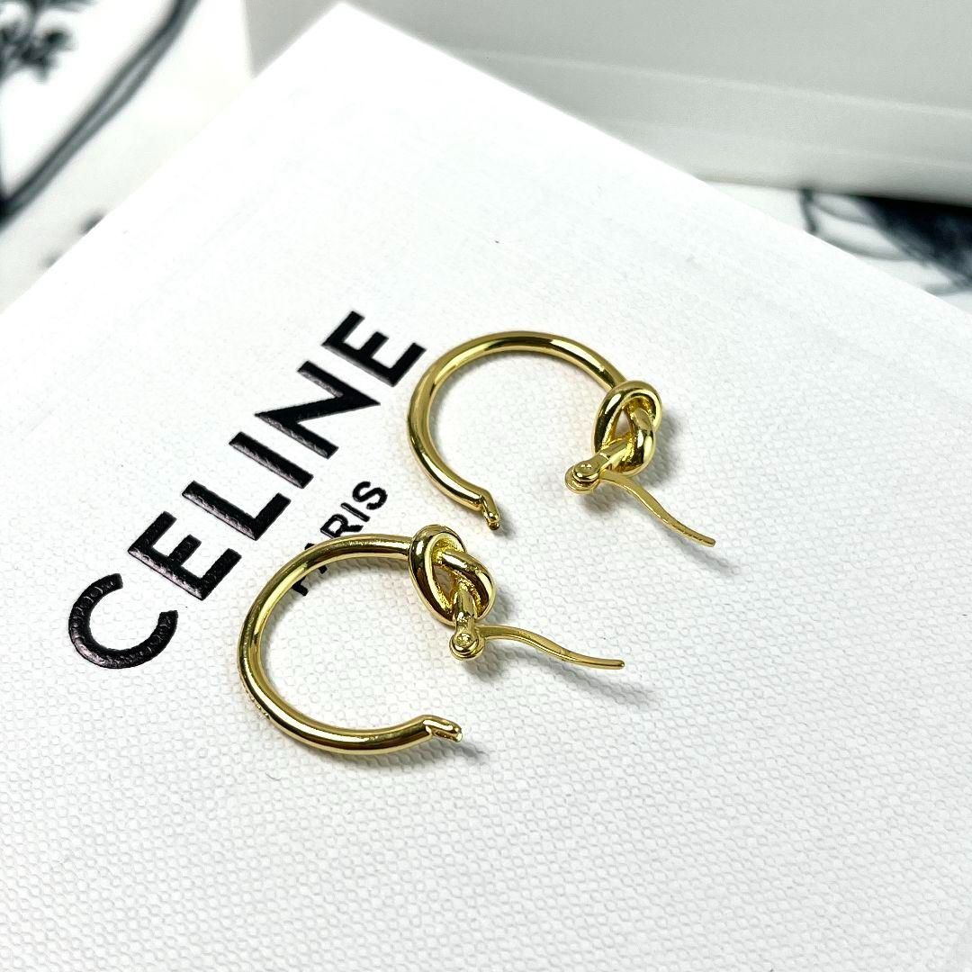 セリーヌ　CELINE　ノットフープピアス