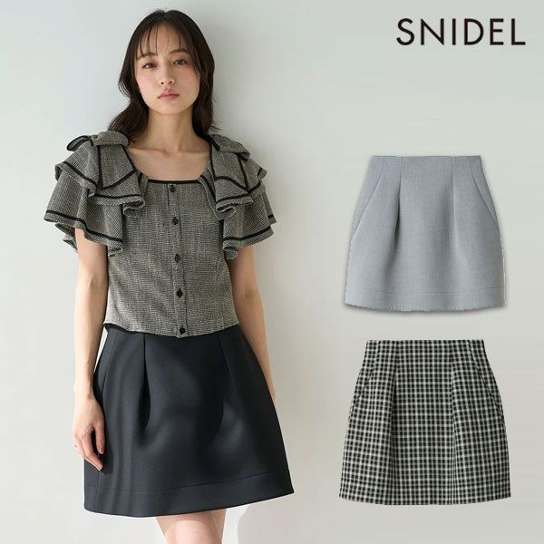 10%OFF スナイデル SNIDEL ボトムス 25春夏 構築スカショーパン スカート ミニ丈 swfp252133