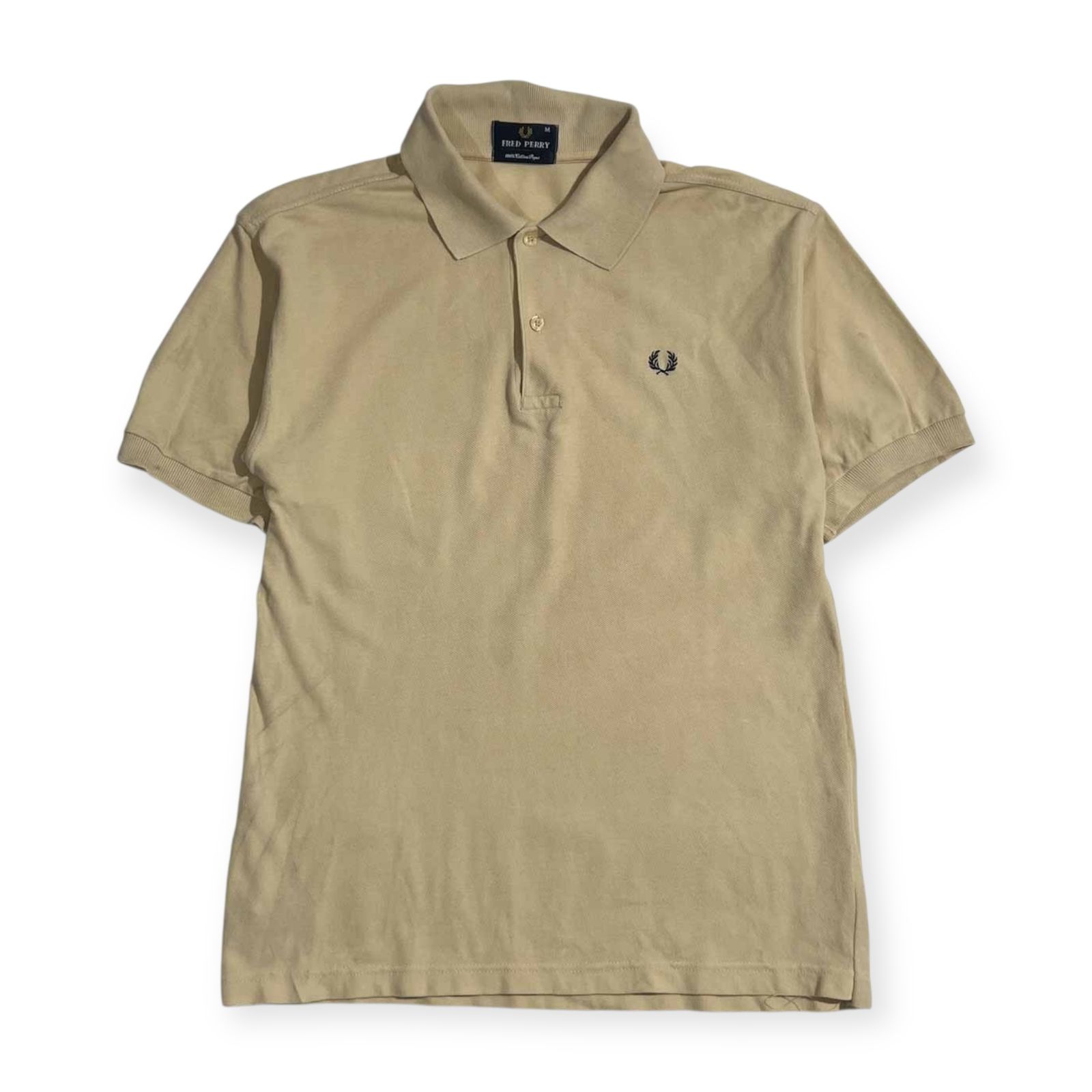 FRED PERRY フレッドペリー ワンポイント 鹿の子 半袖 ポロシャツ M 