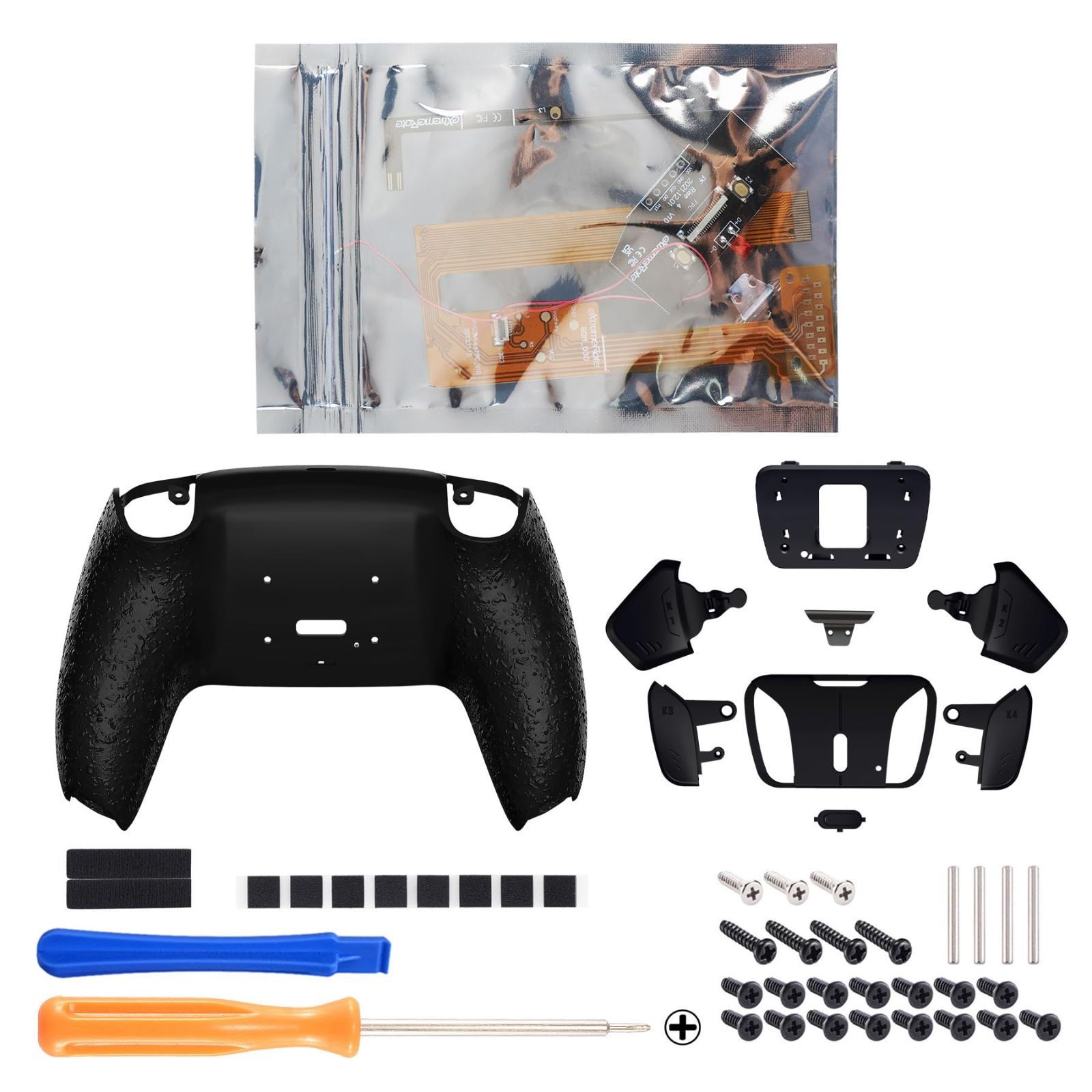 ブラック コントローラーではない。eXtremeRate ps5コントローラー（BDM-030u0026BDM-040）に対応用テクスチャードプラスティック製RISE4背面リマップキット、ps5コントローラー用アップグレードボー