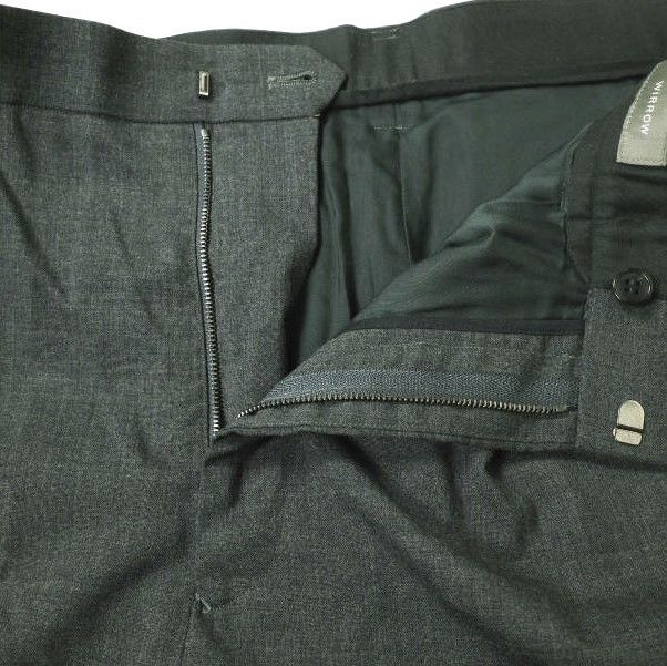 WIRROW WOOL TROPICAL WIDE SLACKS ブラック 2