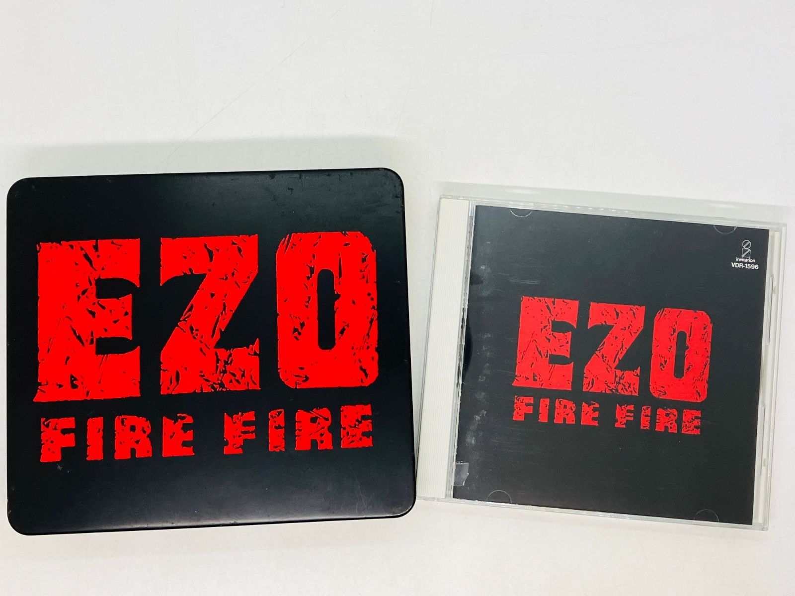 FIRE FIRE(中古品) CD EZO「FIRE FIRE」 初回盤缶ケース仕様 FLATBACKER LOUDNESS 激レア