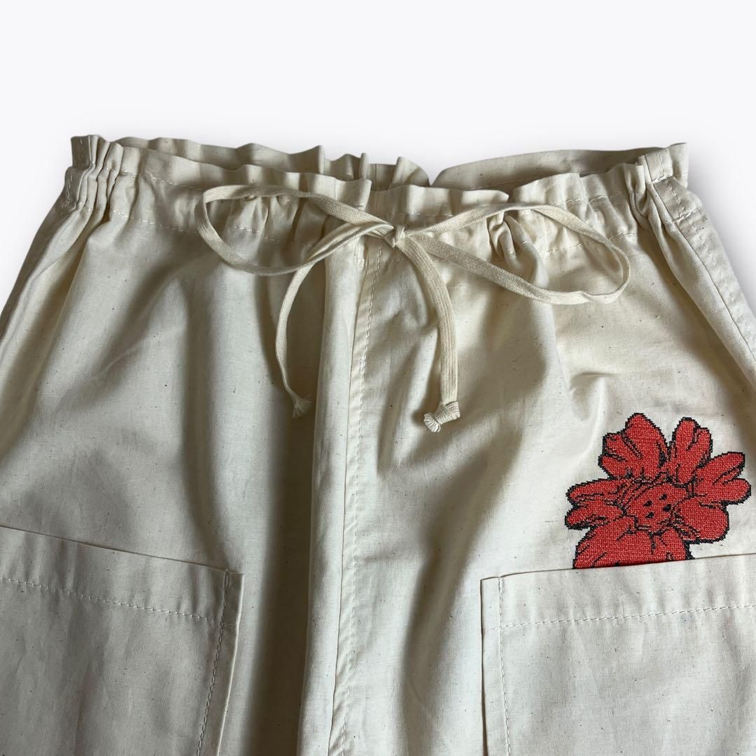 極美品】tao COMME des GARCONS フラワー刺繍 フリルパンツ