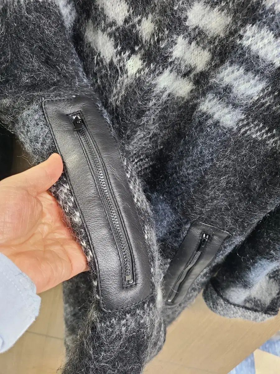 Tory Burch トリーバーチ チェック パターン ロング ニット コート m GULLKHAN_COM