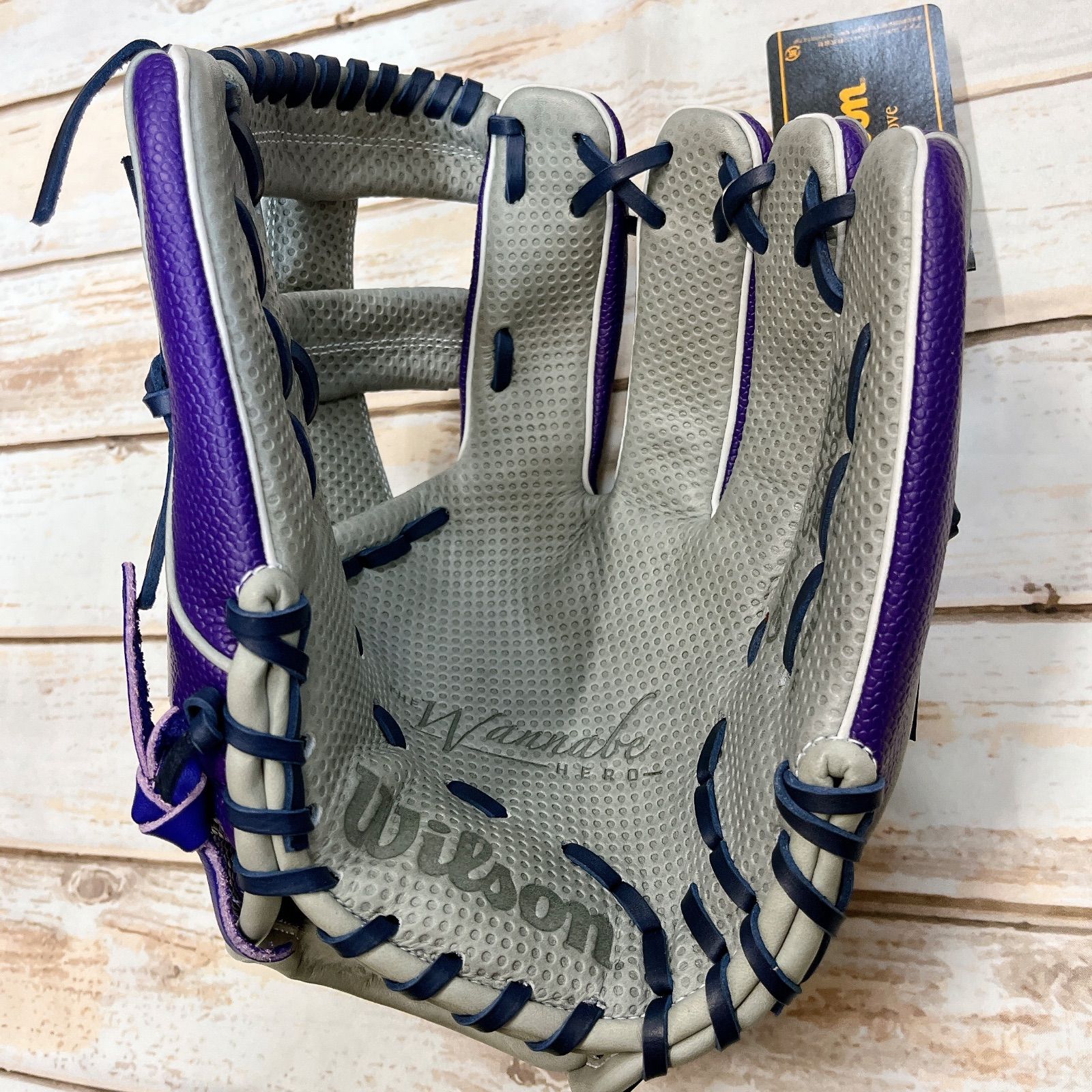 ウイルソン 一般軟式グラブ 内野手用 右投 グレー/パープル 新品
