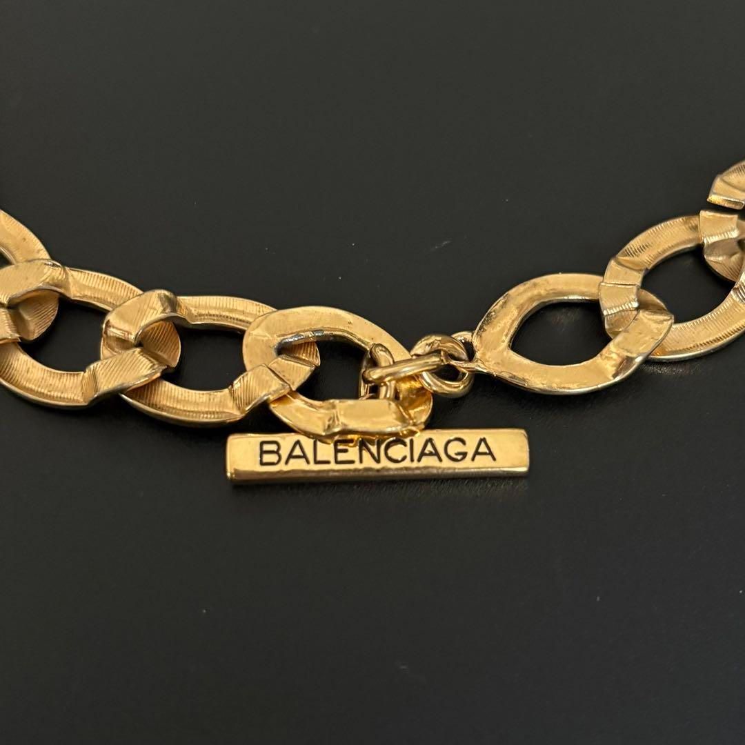 【BALENCIAGA】BBアイコングルネットネックレス 美品 BALENCIAGA バレンシアガ BB ICON ロゴ アイコン