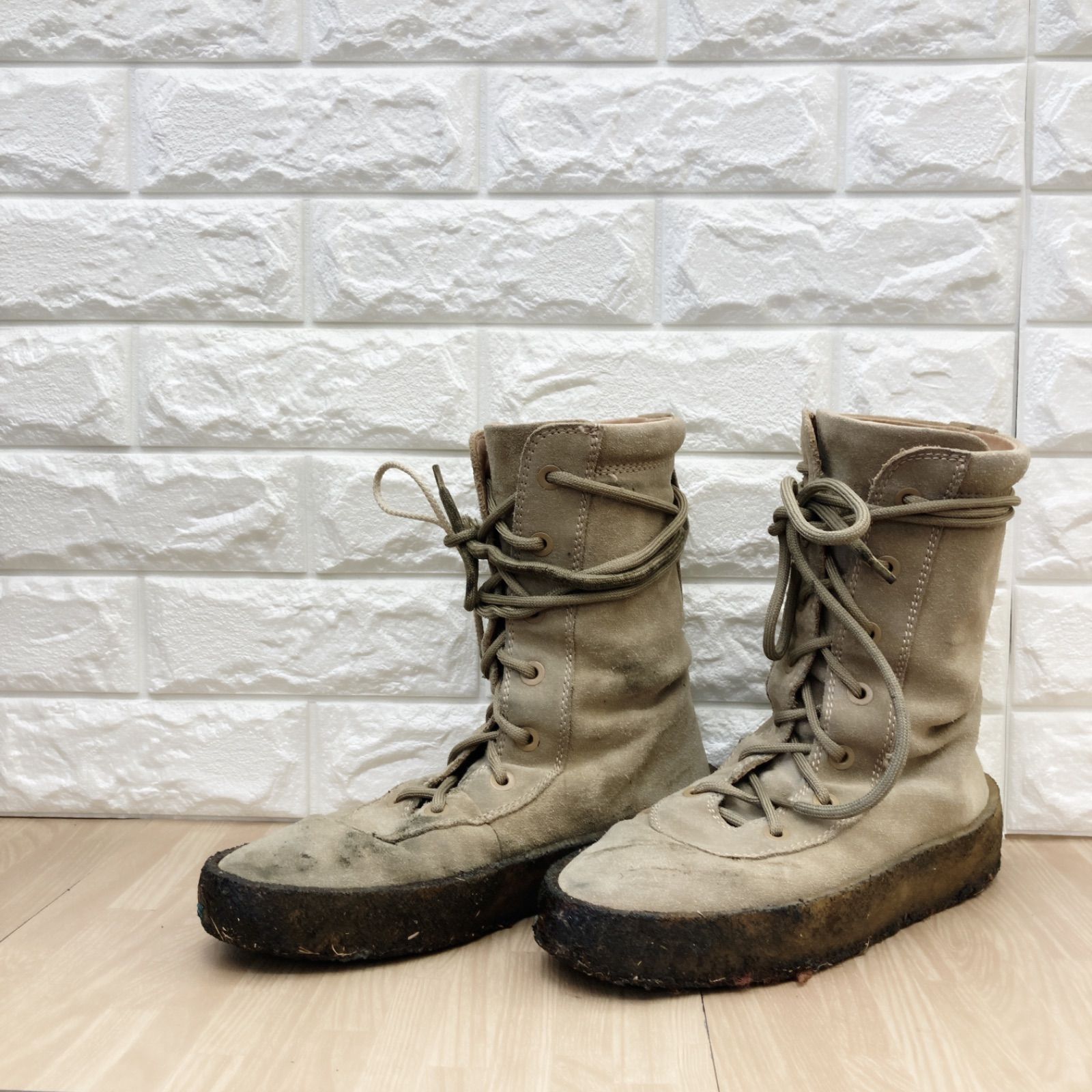 YEEZY SEASON4 Crepe Boot 41 イージー シーズン4 ベージュ スエード カニエ rak-A