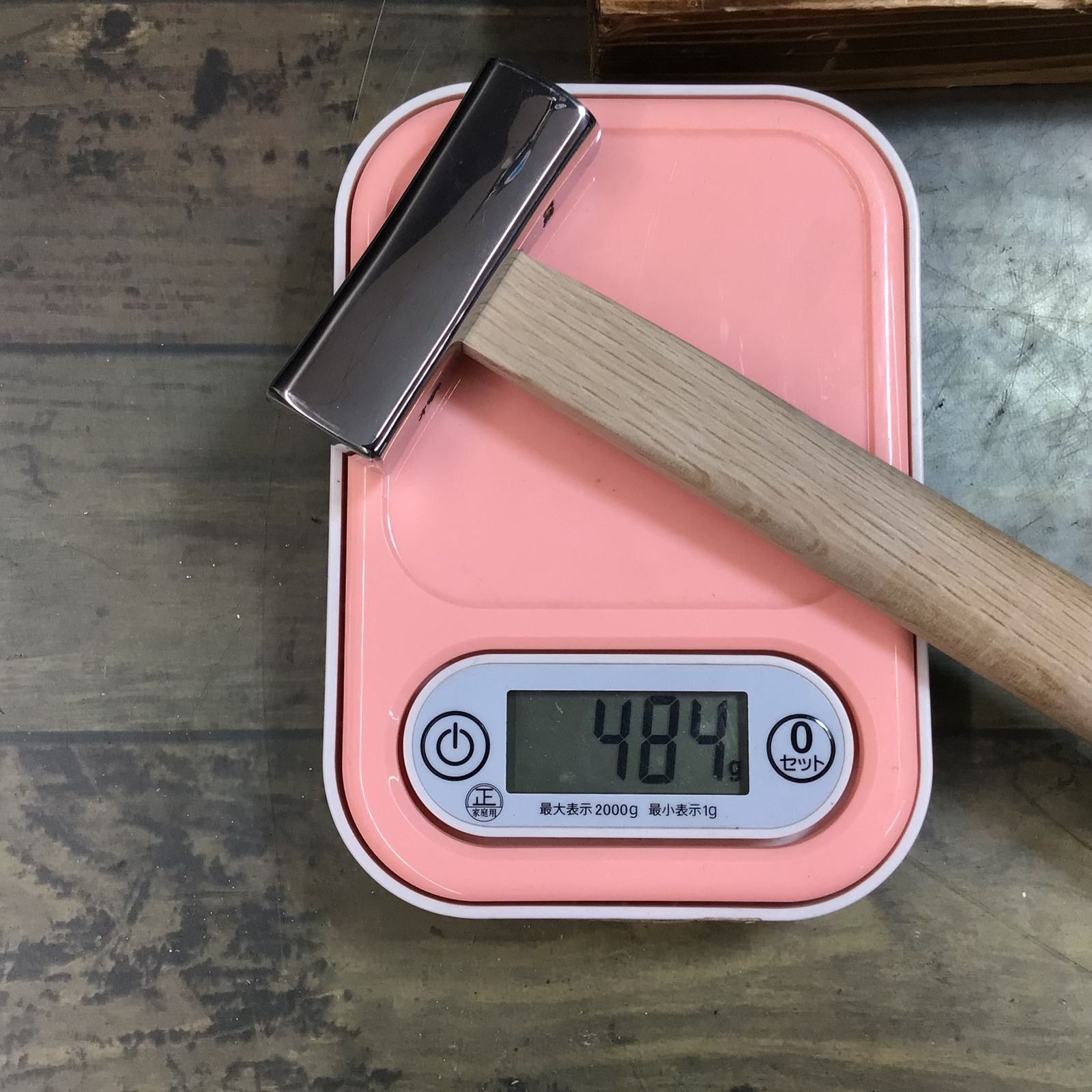 藤六 四角 玄能 玄翁 ステンレス 鏡面仕上げ 約484g 柄重量込み【東大